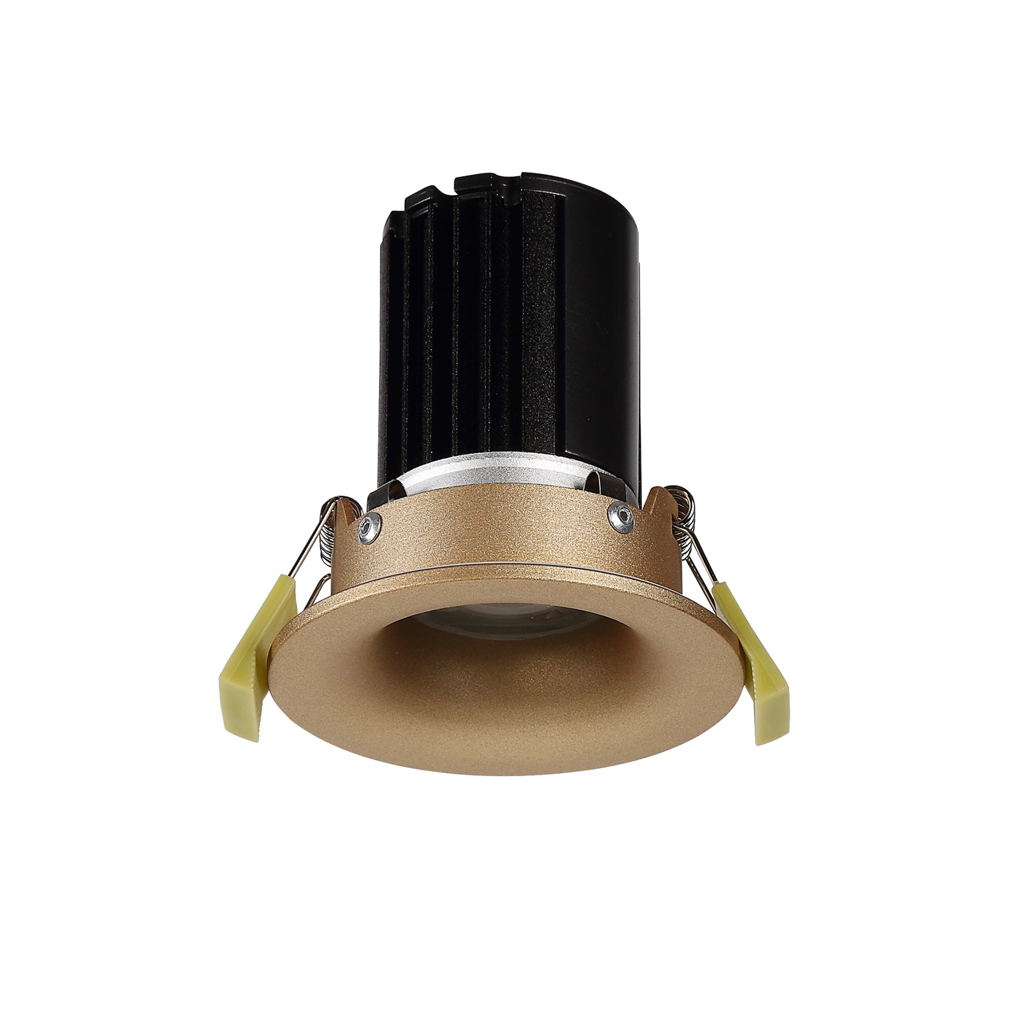 DM200799  Bruve 10 Tridonic powered 10W 2700K 750lm 12° CRI>90 LED Engine Champagne Gold Fixed Round Recessed Downlight, Inner Glass cover, IP65
